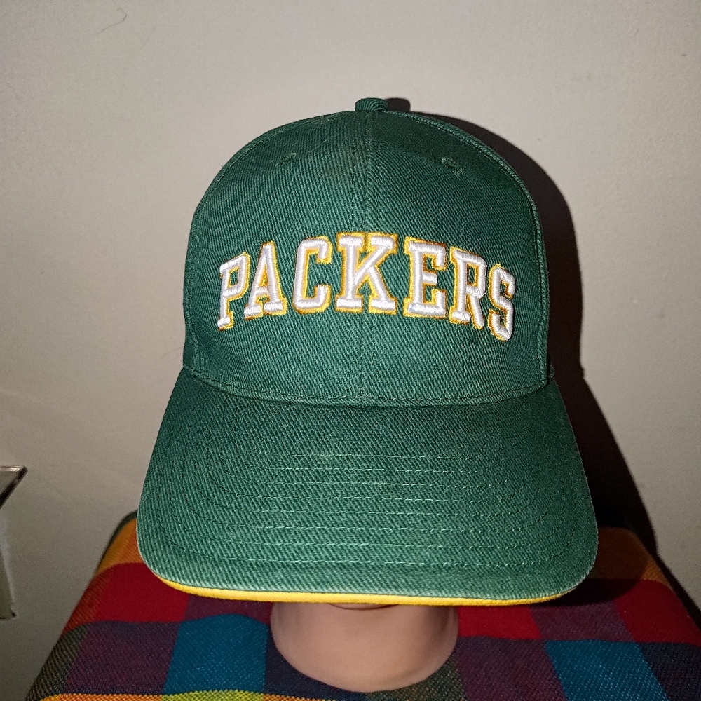 NFL Green Bay Packer Embroidered Letters Strapback Cap Hat